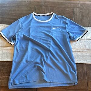 Nike Light Blue Short-Sleeve Crew Tee with White Trim